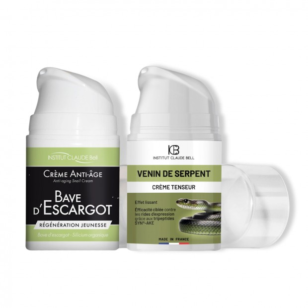 Krem przeciwzmarszczkowy na dzień i na noc ze śluzem ślimaka i wydzieliną węża